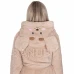Dámsky plyšový župan Classic s kapucňou - S/M - svetlohnedá - vzor macko