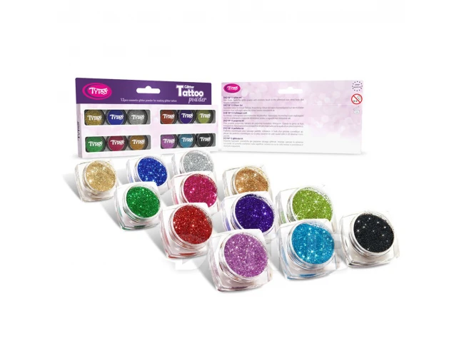 Sada trblietavého prášku - TOP farby - 12 x 2,5 ml 