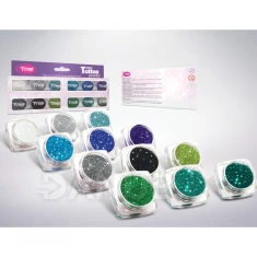 Sada trblietavého prášku - výber studených farieb