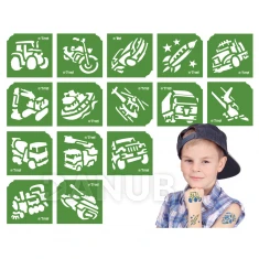 Sada šablón - vozidlá - 15 kusová