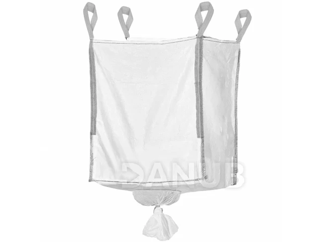 Big Bag vrece s lievikom - nosnosť 1000 kg - 1300l - biela so sivou