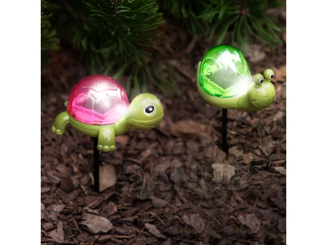 Zapichovací solár - korytnačka, flamingo, slimák - biela LED - 10 x 6 x 15 cm