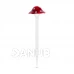 Zapichovací solárny hríb - 33,5 cm - 1 studená biela LED