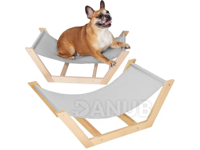 Ležadlo pre psa - drevo - sivé