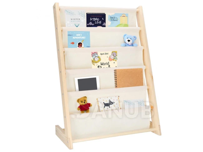 Drevený regál na knihy