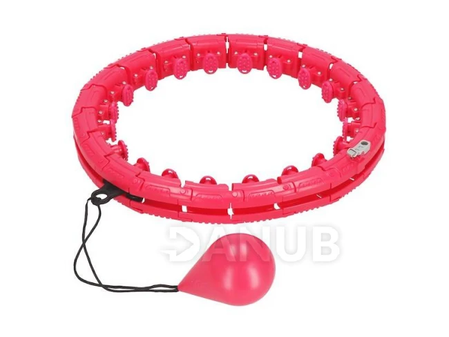 Hula hoop so záťažou a zoštíhľujúcim masérom - 24 výstupkov - ružová Hula hoop so záťažou a zoštíhľujúcim masérom - 24 výstupkov - ružová