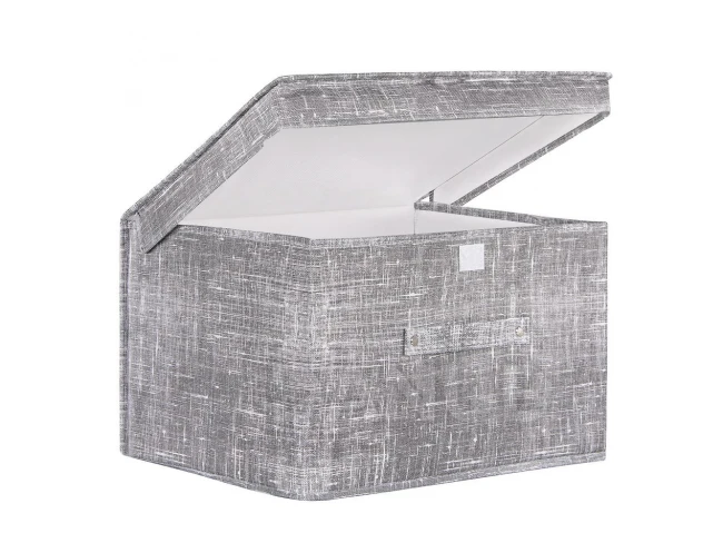 Úložný box s vekom - 30x50x40cm - sivý