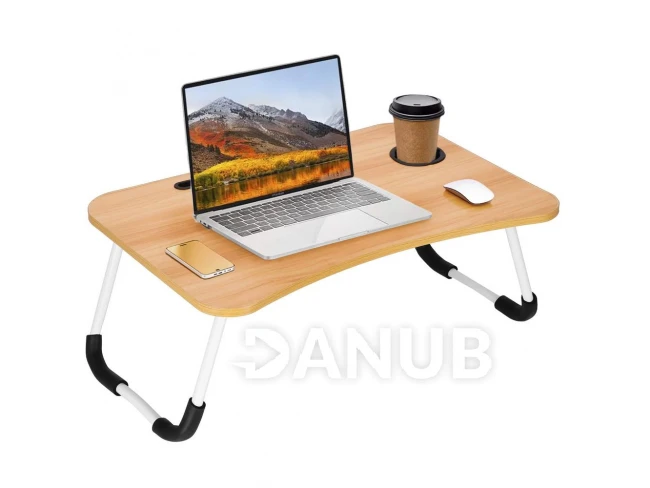Skladací stolík pod notebook - svetlohnedý