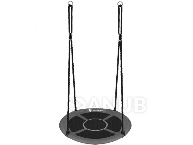 Hojdací kruh bocianie hniezdo - 110 cm - čierno-sivé