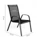 Stohovateľná záhradná stolička - čierna - 2ks