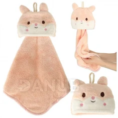 Detská detská osuška na ruky 42x25cm ružový králik