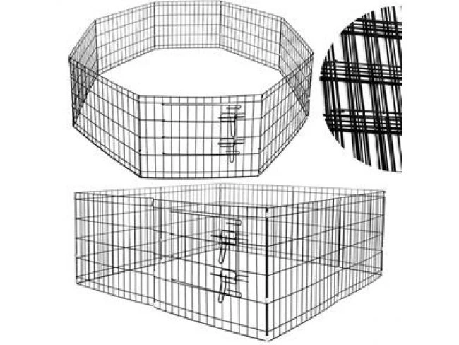 Ohrádka pre zvieratká skladacia - 160 x 60 cm - čierna