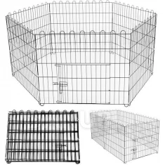 Ohrádka pre zvieratká skladacia - 165 x 85 cm - čierna