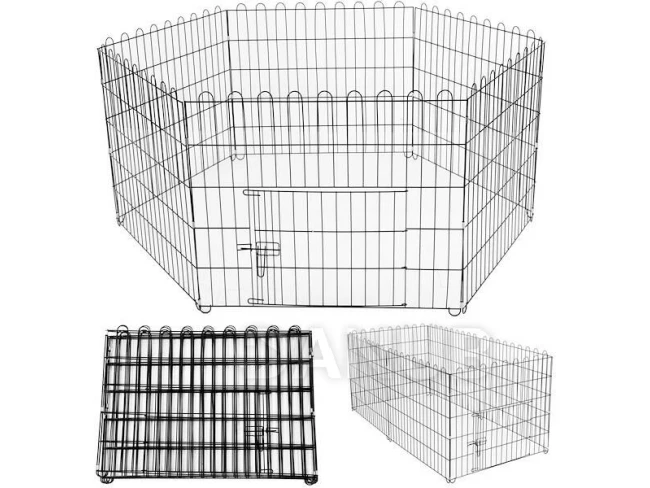 Ohrádka pre zvieratká skladacia - 165 x 85 cm - čierna
