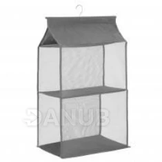 Závesný organizér do šatníka - 2 police - sivý