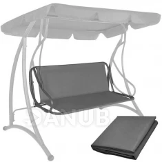 Sedadlo na záhradnú hojdačku - 110 x 90 cm - sivé