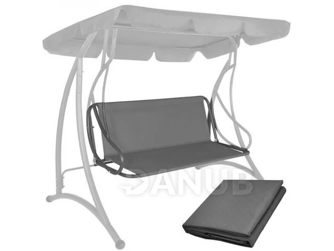 Sedadlo na záhradnú hojdačku - 110 x 90 cm - sivé