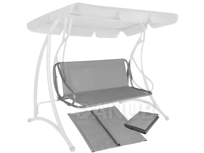 Sedadlo na záhradnú hojdačku - 130 x 100 cm - svetlosivé