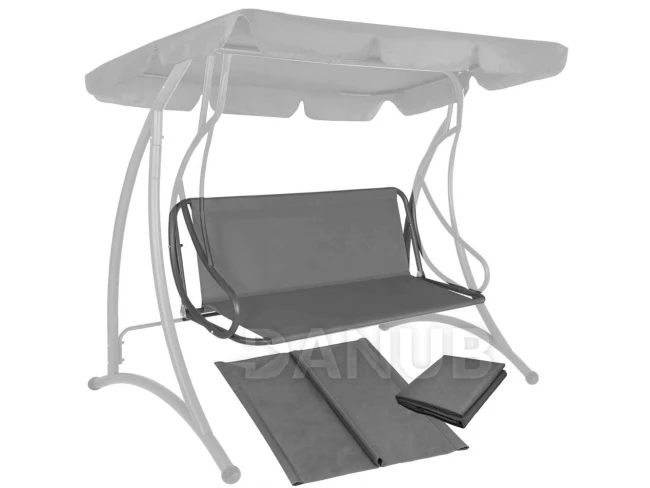 Sedadlo na záhradnú hojdačku - 160 x 100 cm - sivé