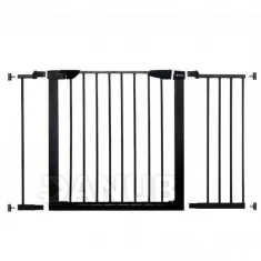 Bezpečnostná bariérová zábrana pre schody a dvere - čierna - 75-117cm