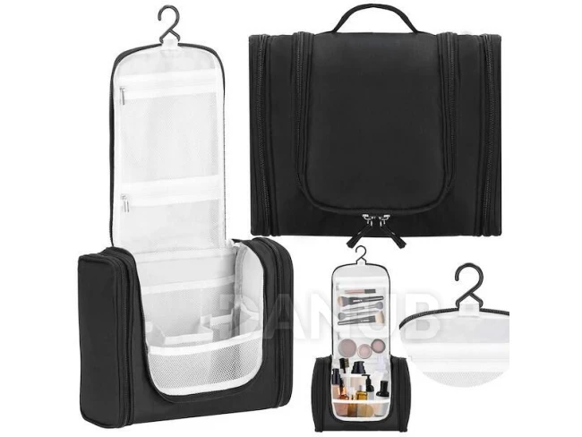 Cestovný organizér na kozmetiku 24x21x10 cm - čierny