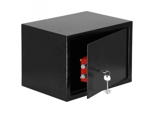 Domáci trezor na cennosti - kovový - 31 cm - čierny Domáci trezor na cennosti - kovový - 31 cm - čierny
