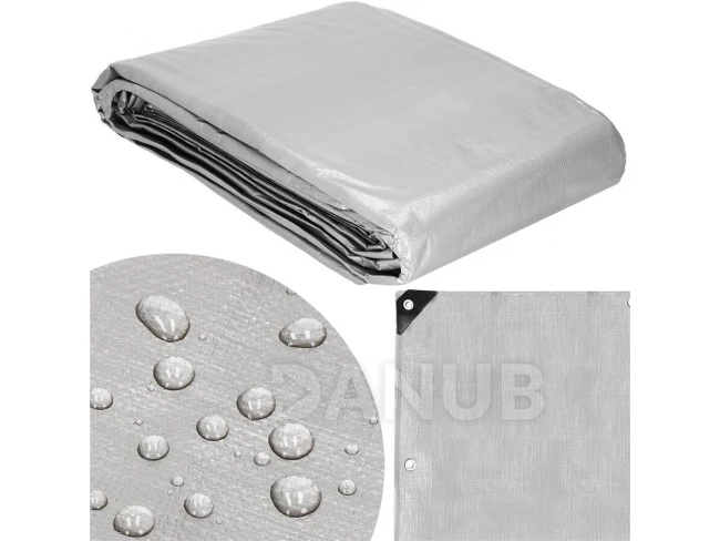 Hrubá krycia plachta - 4x7m - 210g/m2 - sivohnedá