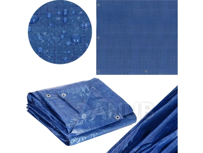 Hrubá ochranná plachta 5x8 m - 60g/m2 - modrá
