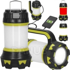 Multifunkčná kempingová LED baterka, 6 režimov svietenia, s funkciou powerbanky