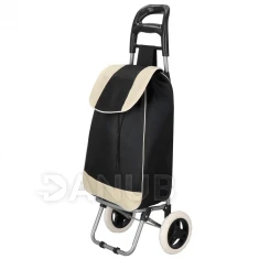 Nákupná taška na kolieskach pre seniorov - 30 l - krémová / čierna