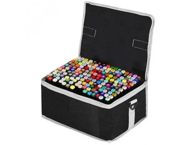 Obojstranné fixy v taštičke - 168 ks