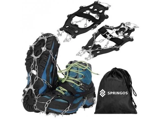 Oceľové protišmykové turistické mačky - 8 hrotov - veľkosť 41-45