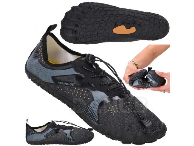 Pánske topánky do vody - veľkosť 42 - sivá/čierna