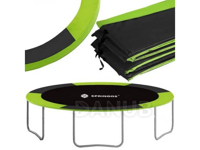Penový kryt pružiny na trampolínu - 244 cm - čierno-zelený