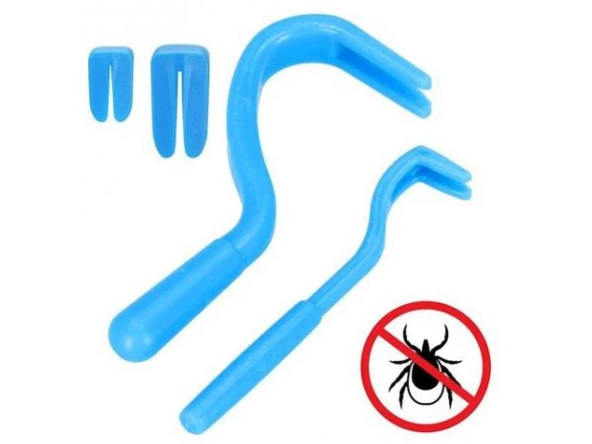 Pinzety na odstránenie kliešťa - 2 ks modrá 