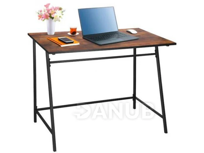 Písací počítačový stolík - 100x50x76 cm - čierno-hnedý