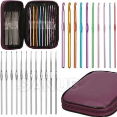 Sada háčikov na háčkovanie - 22 kusov + puzdro