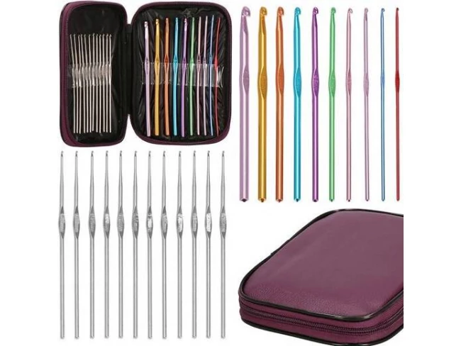 Sada háčikov na háčkovanie - 22 kusov + puzdro