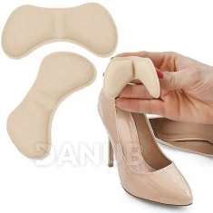 Samolepiace penové vankúšiky za pätu do topánok - 2 ks - béžové
