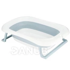 Skladacia silikónová vanička pre deti - mätovo-biela