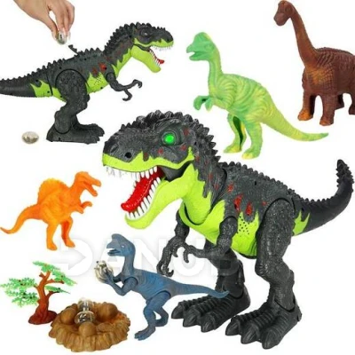 Súprava figúrok dinosaurov -T-Rex chodí a kladie vajíčka