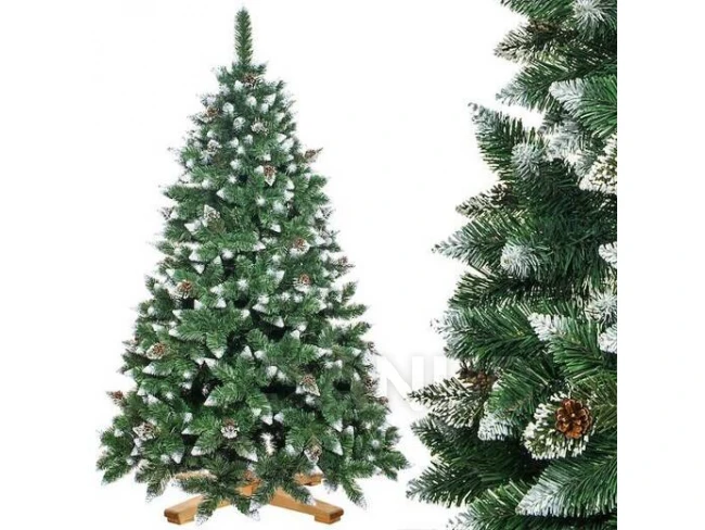 Umelý vianočný stromček Premium Royal Trees - 220 cm - zasnežená diamantová borovica so šiškami