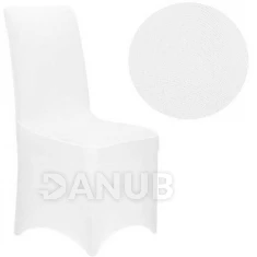 Univerzálny poťah na banketovú stoličku - biely