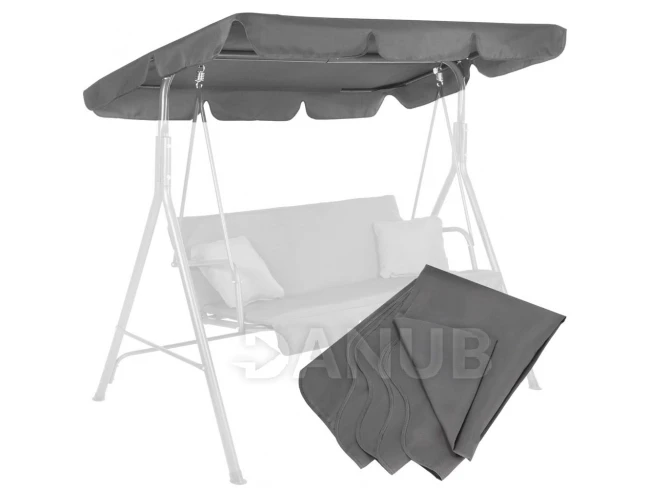 Strieška na záhradnú hojdačku - 165x110 cm - tmavosivá