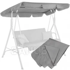Strieška na záhradnú hojdačku - 190x110 cm - sivá