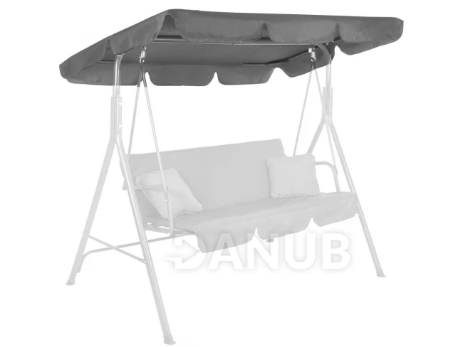 Strieška na záhradnú hojdačku - 220x115 cm - sivá