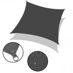 Tieniaca plachta štvorec 3x3 m - tmavá sivá