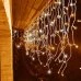Vianočná led svetelná záclona na spájanie vonkajšia flash - 300led - 12m - teplá biela / studená biela