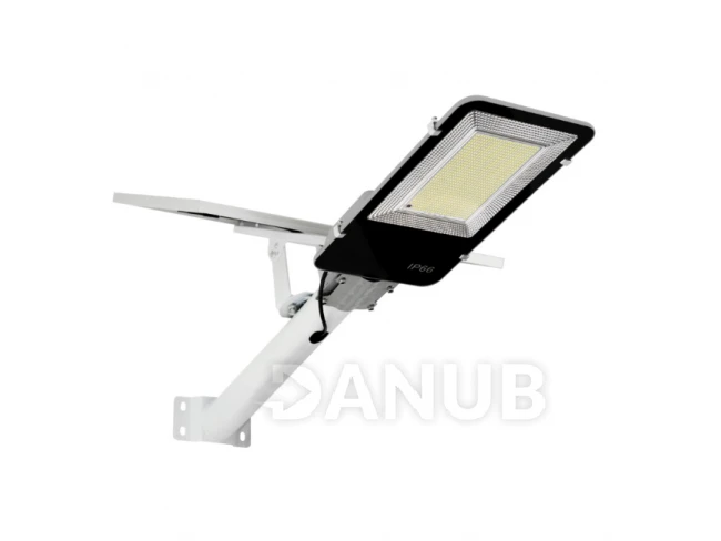 Záhradná pouličná solárna LED lampa výkonná - 1200W - 6500K  - IP65 + diaľkové ovládanie