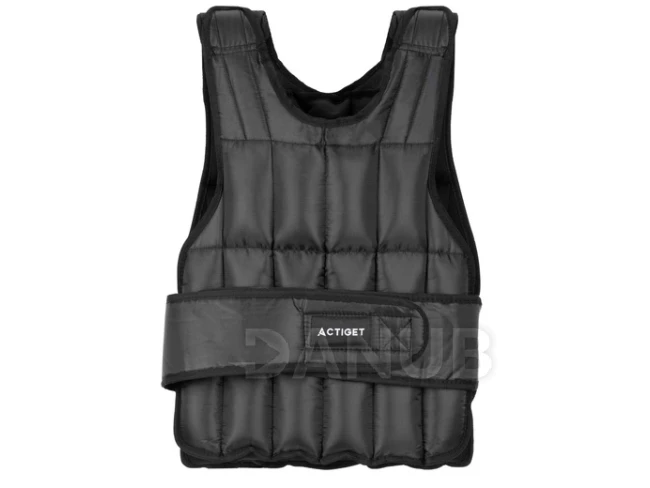 Záťažová tréningová vesta s nosnosťou 10 kg - nastaviteľná - čierna